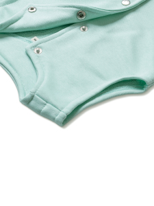 Çıtçıtlı Pamuk Bebek Çocuk Yelek - Mint - 3