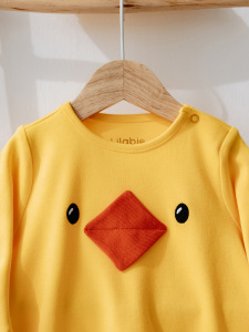 Civciv Kostüm Body & Şapka Seti-Unisex Bebek Sarı - 3