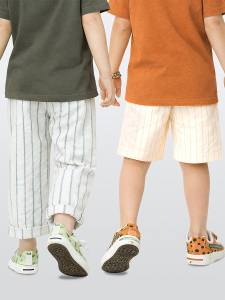 Keten Görünümlü Erkek Çocuk Şort ve Pantolon Pamuk Dokuma Yazlık - 2