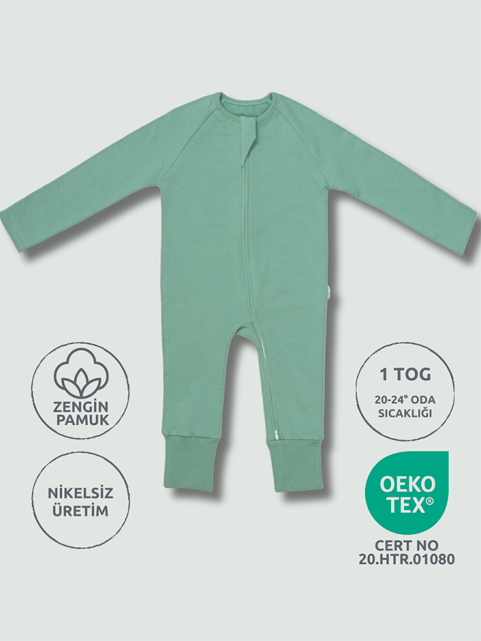 Çocuk Patikli 1 TOG Uyku Tulumu - Mint - 1