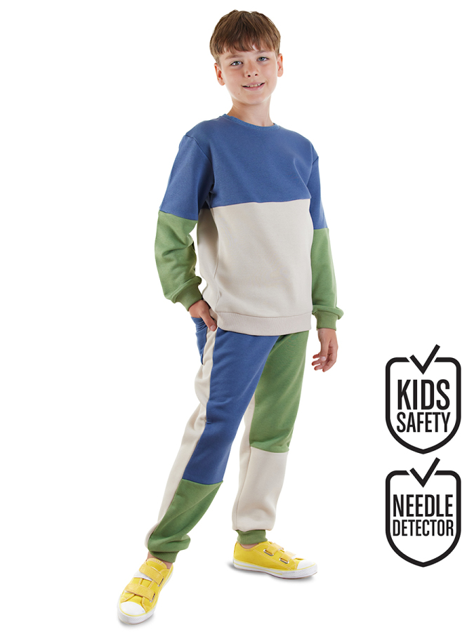 Color Block Boy Tracksuit - 1