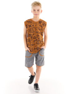 Comics Boy T-shirt&Shorts Set - MSHB&G