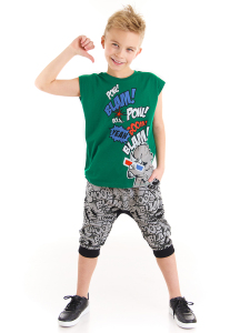 Comics Dino Boy T-shirt&Harem Pants Set - Mushi