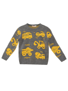 Construction Tools Boy Anthracite Knit Jumper - 3