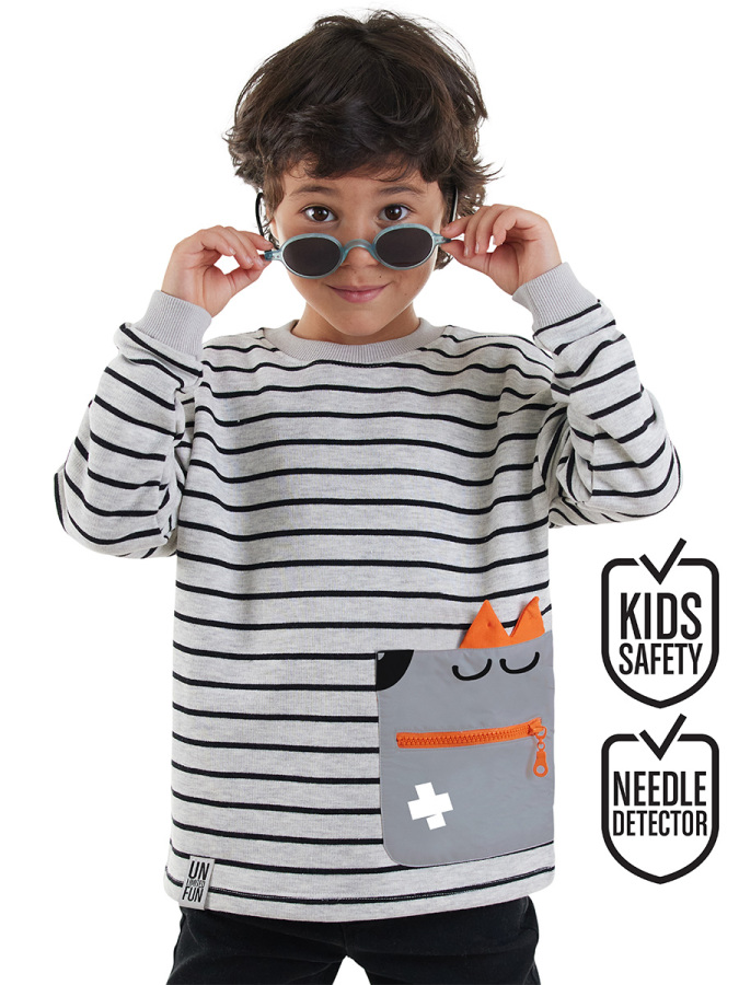 Cool Boy Striped Sweatshirt - 1