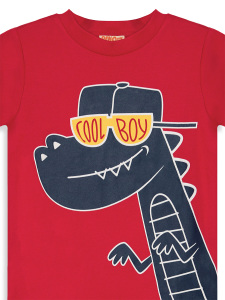 Cool Dino Erkek Çocuk Yazlık T-shirt Şort Takım - Denokids