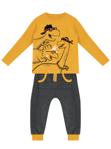 Cool Dinolar Erkek Çocuk T-shirt Eşofman Altı Takım - 2