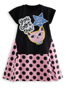 Cool Kitty Girl Polka Dot Dress - 3