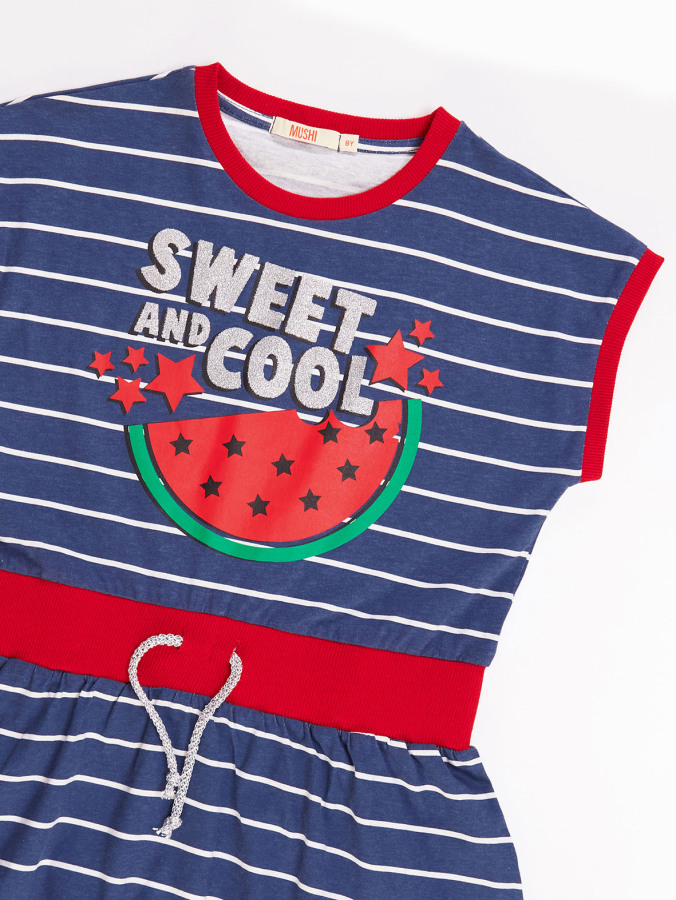 Cool Melon Striped Dress - 5