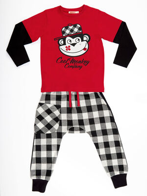 Cool Monkey Boy T-shirt&Harem Pants Set