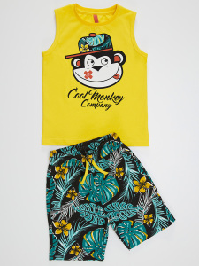 Cool Monkey Erkek Çocuk T-shirt Şort Takım - 3