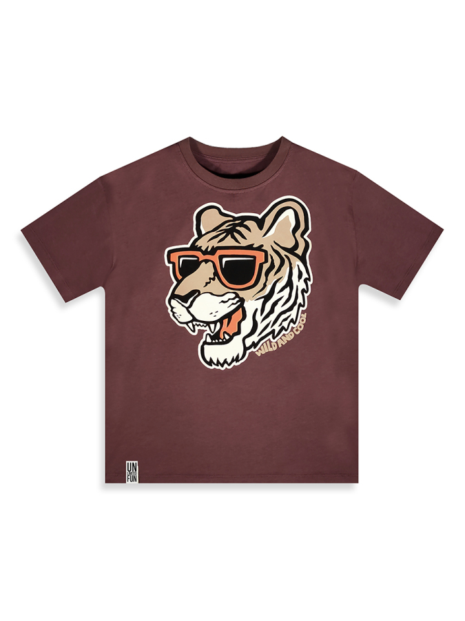 Erkek Çocuk Takım Kaplan Baskılı %100 Pamuk T-Shirt Çizgili Dokuma Şort Yazlık Takım - 6