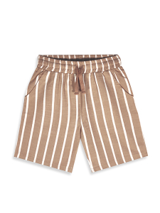 Erkek Çocuk Takım Kaplan Baskılı %100 Pamuk T-Shirt Çizgili Dokuma Şort Yazlık Takım - 8