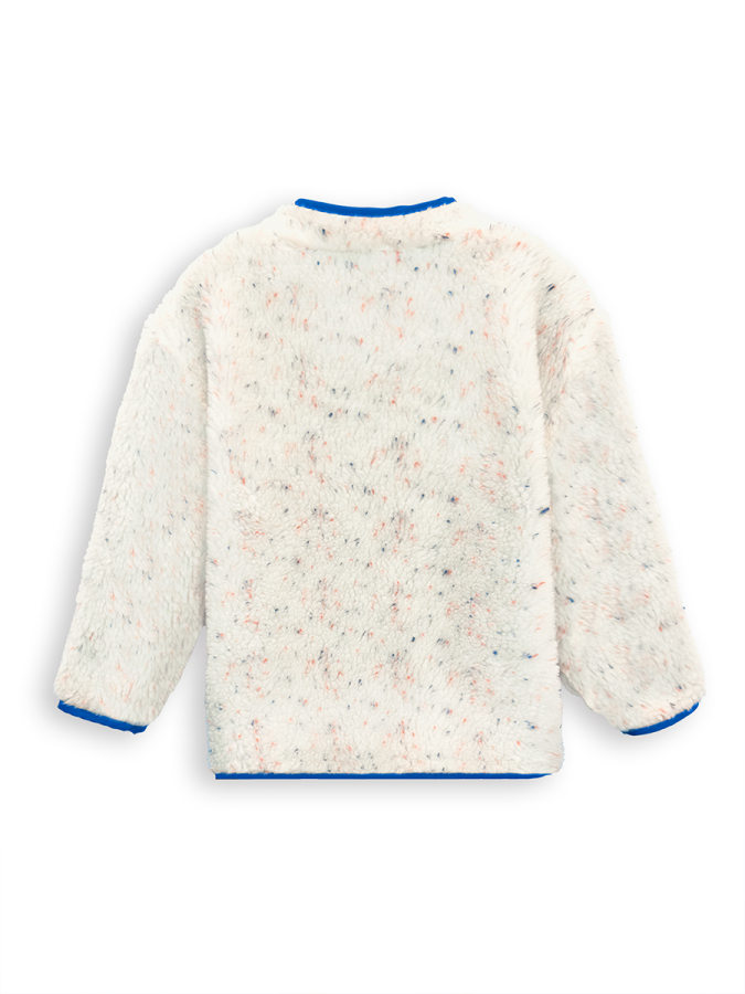 Cream Color Plush Unisex Coat - 4