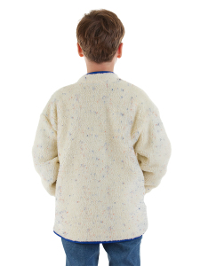 Cream Color Plush Unisex Coat - 2