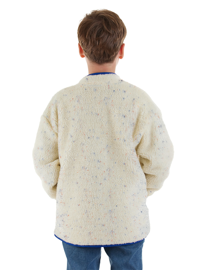 Cream Color Plush Unisex Coat - 2