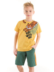 Croaching Tiger Boy T-shirt&Shorts Set - 1