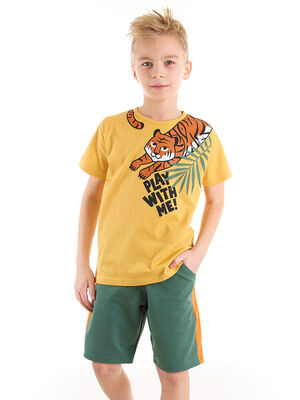 Croaching Tiger Boy T-shirt&Shorts Set - 1