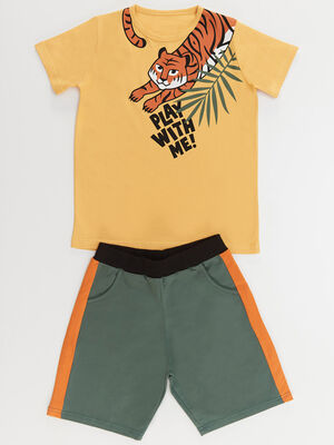 Croaching Tiger Boy T-shirt&Shorts Set