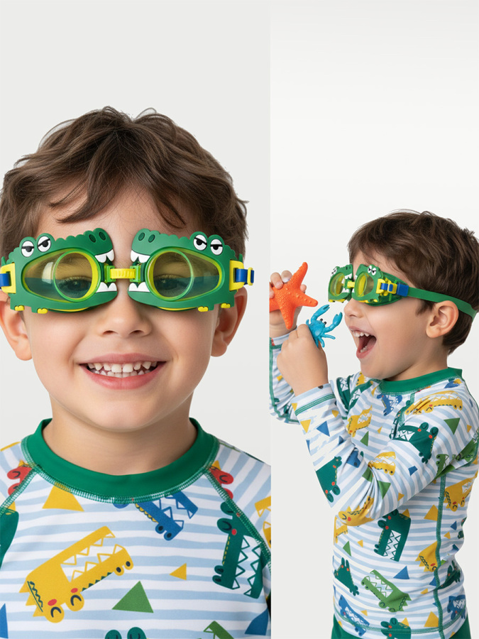 Crocodile Boy No Leak Swimming Goggles - 2