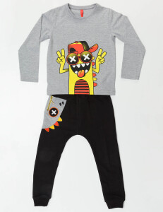 Cross Monster Erkek Çocuk T-shirt Pantolon Takım - 3