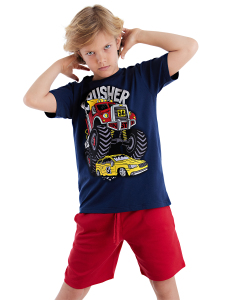 Crusher Arabalı Erkek Çocuk Yazlık T-shirt Şort Takım - MSHB&G