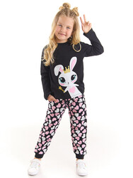 Cute Bunny Girl T-shirt&Pants Set - Thumbnail