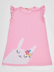Cute Bunny Pink Girl Dress - 3