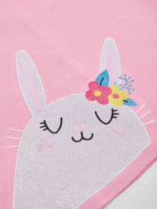 Cute Bunny Pink Girl Dress - 6