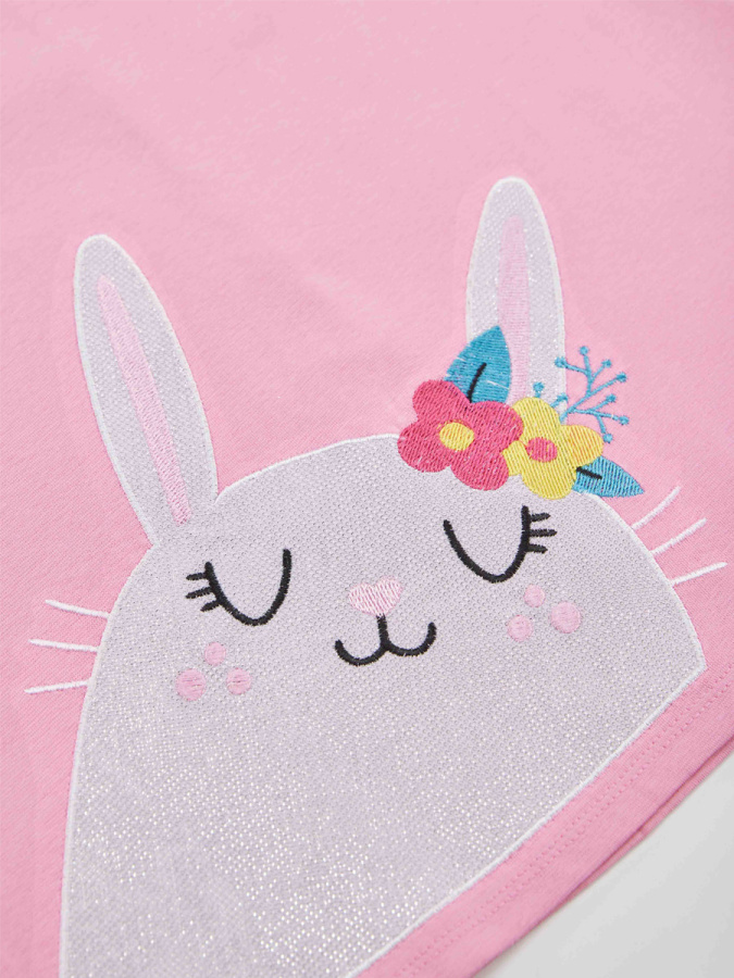 Cute Bunny Pink Girl Dress - 6
