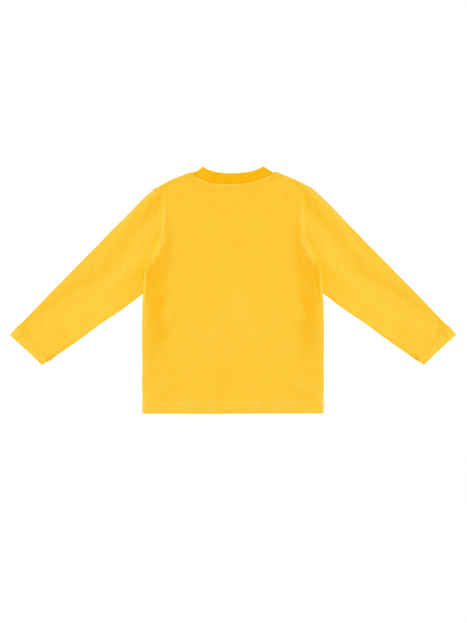 Cute Cat Baby Boy Mustard T-shirt and Pants Set - 6