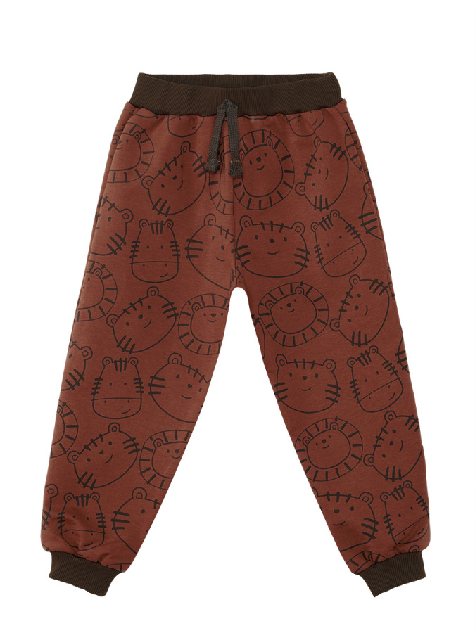 Cute Cat Baby Boy Mustard T-shirt and Pants Set - 7