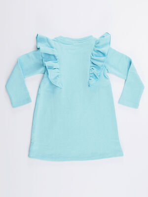 Cute Cat Blue Girl Dress