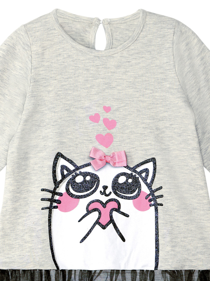 Cute Cat Kız Çocuk Tüllü Tunik Tayt Takım - 8