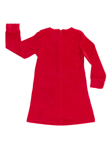 Cute Deer Girl Red Velvet Xmas Dress - 4