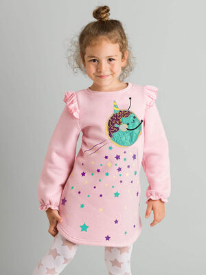 Cute Donut Kız Çocuk Elbise