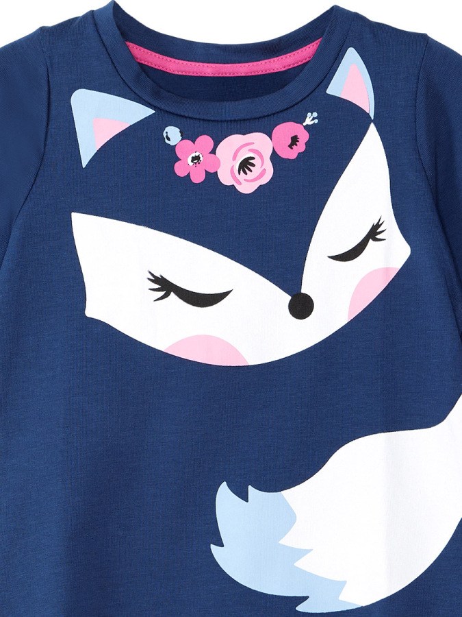Cute Fox Kız Çocuk Rahat T-shirt Pantolon Takım - 8