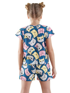 Cute Kitties Girl T-shirt&Shorts Set - 2