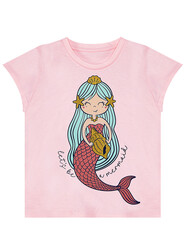 Cute Mermaid Girl T-shirt&Shorts Set - Thumbnail