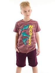 Dalgalar Erkek Çocuk T-Shirt Şort Takım - Thumbnail