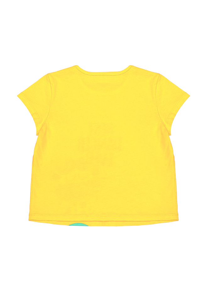 Kız Çocuk Takım Sarı T-shirt Şort Takım İlkbahar Yaz 2-7 Yaş - 6