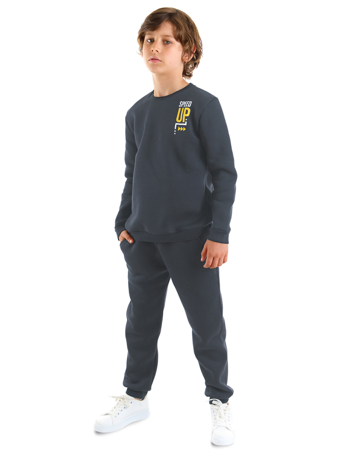 Dark Grey Boy Tracksuit - 1