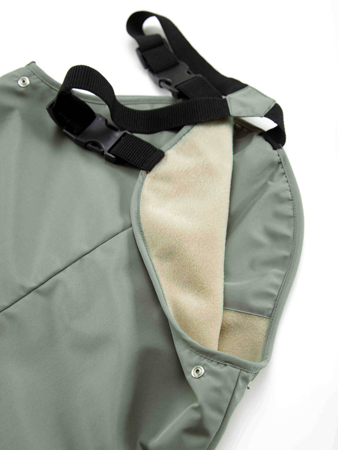 Digger Boy Khaki Waterproof Puddlesuit Dungarees - 6