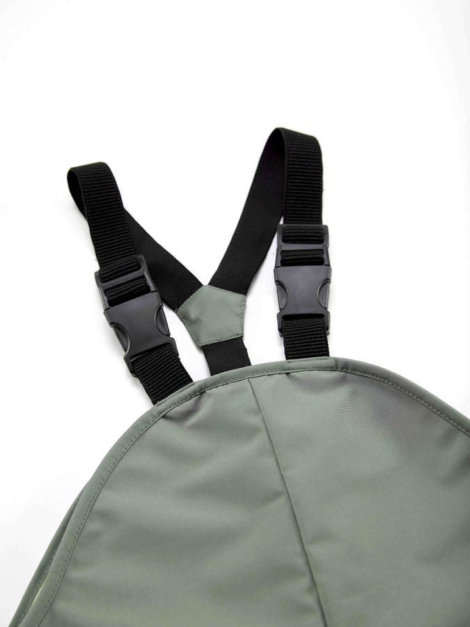 Digger Boy Khaki Waterproof Puddlesuit Dungarees - 7