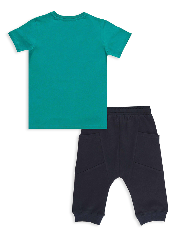 Digger Green Boy T-shirt&Capri Set - 5