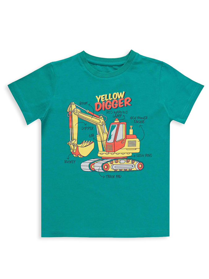 Digger Green Boy T-shirt&Capri Set - 6