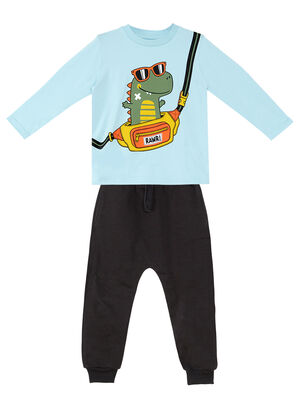 Dino Bag Boy T-shirt and Pants Set - 3
