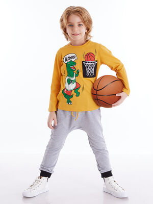 Dino Basket Boy Baggy Pants Set