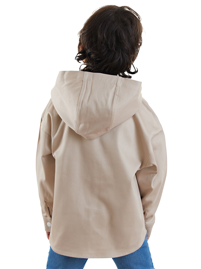 Dino Boy Gabardine Beige Shirt - 2