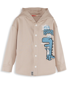 Dino Boy Gabardine Beige Shirt - 3